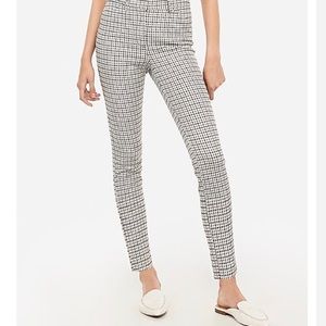 High waisted plaid skinny pant